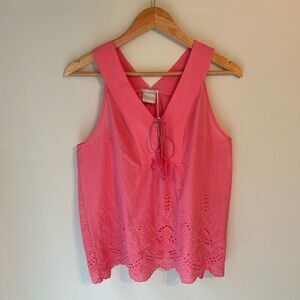 Ink + Ivy Women  Sleeveless Blouse Top Eyelet